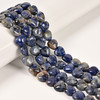 Sodalite, Natural, Puffy Heart, One 10mm Strand