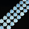 Opalite, Glass, Puffy Heart, One 20mm Strand