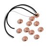 Slide Clasp, Rose Gold Plated, 8mm x 4mm, 10 Pieces