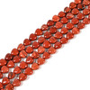 Red Jasper, Natural, Puffy Heart, One 10mm Strand