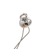 Beading Ends, 4mm, Copper, 18K White Gold Plated, 10 PCS