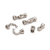 Fold Over, Snap Clasp, 21x5mm, Copper, 14K White Gold Plated, 10 Sets