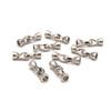 Fold Over, Snap Clasp, 21x5mm, Copper, 14K White Gold Plated, 10 Sets