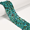 Turquoise, Smooth, Nuggets, Varied Sizes, One 2-5mm Strand