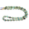 African Turquoise, Jasper, Dyed, Faceted Rice, One 6x8mm Strand