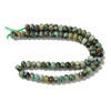 African Turquoise, Jasper, Dyed, Smooth Rondelle, One 8x5mm Strand