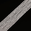 Crystal Quartz, Natural, Faceted Round, One 2mm Strand