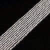 Crystal Quartz, Natural, Faceted Round, One 3mm Strand