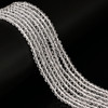 Crystal Quartz, Natural, Faceted Round, One 3mm Strand