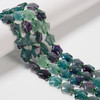 Fluorite, Mixed, Natural, Smooth, Stars, One 15mm Strand