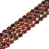 Obsidian, Mahogany, Natural, Smooth, Stars, One 15mm Strand