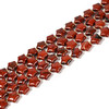 Red Jasper, Natural, Smooth, Stars, One 15mm Strand