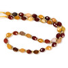 Mookaite Jasper, Natural, Faceted Rice Beads, One 8x6mm Strand