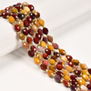 Mookaite Jasper, Natural, Faceted Rice Beads, One 8x6mm Strand