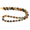 Ocean Jasper, Natural, Faceted Rice Beads, One 6x8mm Strand