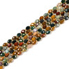 Ocean Jasper, Natural, Faceted Rice Beads, One 6x8mm Strand