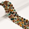 Ocean Jasper, Natural, Faceted Rice Beads, One 6x8mm Strand