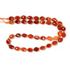 Red Striped Agate, Dyed, Faceted Rice Beads, One 6x8mm Strand
