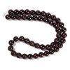 Garnet, Natural, Smooth Round, 8mm with 2mm Hole, One Strand