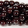 Garnet, Natural, Smooth Round, 8mm with 2mm Hole, One Strand