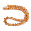 Citrine, Quartz, Heated, Smooth Round, 8mm with 2mm Hole, One Strand