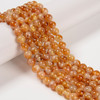 Citrine, Quartz, Heated, Smooth Round, 8mm with 2mm Hole, One Strand