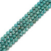 Turquoise, Chinese, Stabilized, Faceted Coin, One 6mm Strand