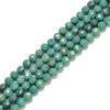 Turquoise, Chinese, Stabilized, Faceted Coin, One 8mm Strand