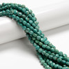 Turquoise, Chinese, Stabilized, Faceted Coin, One 8mm Strand