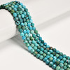 Turquoise, Chinese, Stabilized, Faceted Round, One 5mm Strand