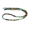 Turquoise, Chinese, Gradient, Stabilized, Faceted Round, One 4mm Strand