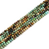 Turquoise, Chinese, Stabilized, Faceted Rondelle, One 6x4mm Strand