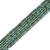 Turquoise, Chinese, Stabilized, Smooth Rondelle, One 4x2mm Strand