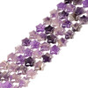 Amethyst, Natural, Smooth, Stars, One 15mm Strand