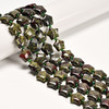 Dragon Blood Jasper, Natural, Smooth, Stars, One 15mm Strand