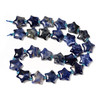 Sodalite, Natural, Smooth, Stars, One 15mm Strand
