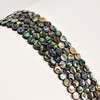 Abalone, Shell, Coin, One 8mm Strand