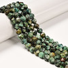 African Turquoise, Jasper, Dyed, Faceted Diamond Shape, One 8mm Strand