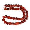 Carnelian, Dark, Heated, Puffy Heart, One 10mm Strand