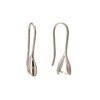 Ear Wires, Pinch Style, 24mm, 21 gauge, Silver Plated over Copper, 10 PCS