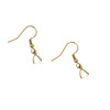 Ear Wires, Pinch Style, 20mm, 24 gauge, Stainless Steel, Gold Plated, 10 PCS