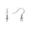 Ear Wires, 19mm, 24 gauge, Silver Plated over Copper, 100 PCS