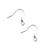 Ear Wires, 19mm, 24 gauge, Silver Plated over Copper, 100 PCS