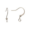 Ear Wires, 18mm, 24 gauge, Silver Plated over Copper, 100 PCS