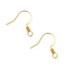 Ear Wires, 16mm, 24 gauge, Gold Plated over Copper, 100 PCS