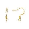 Ear Wires, 16mm, 24 gauge, Gold Plated over Copper, 100 PCS