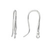 Ear Wires, 19mm, 21 gauge, Silver Plated over Copper with Crystal, 1 pair