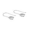 Ear Wires, Pinch Style, 27mm, 21 gauge, Silver Plated over Copper, 10 PCS