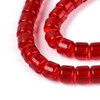 Glass Column, Transparent Red, One 4mm Strand, 14~15 inches