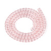Glass Column, Transparent Pink, One 4mm Strand, 14~15 inches